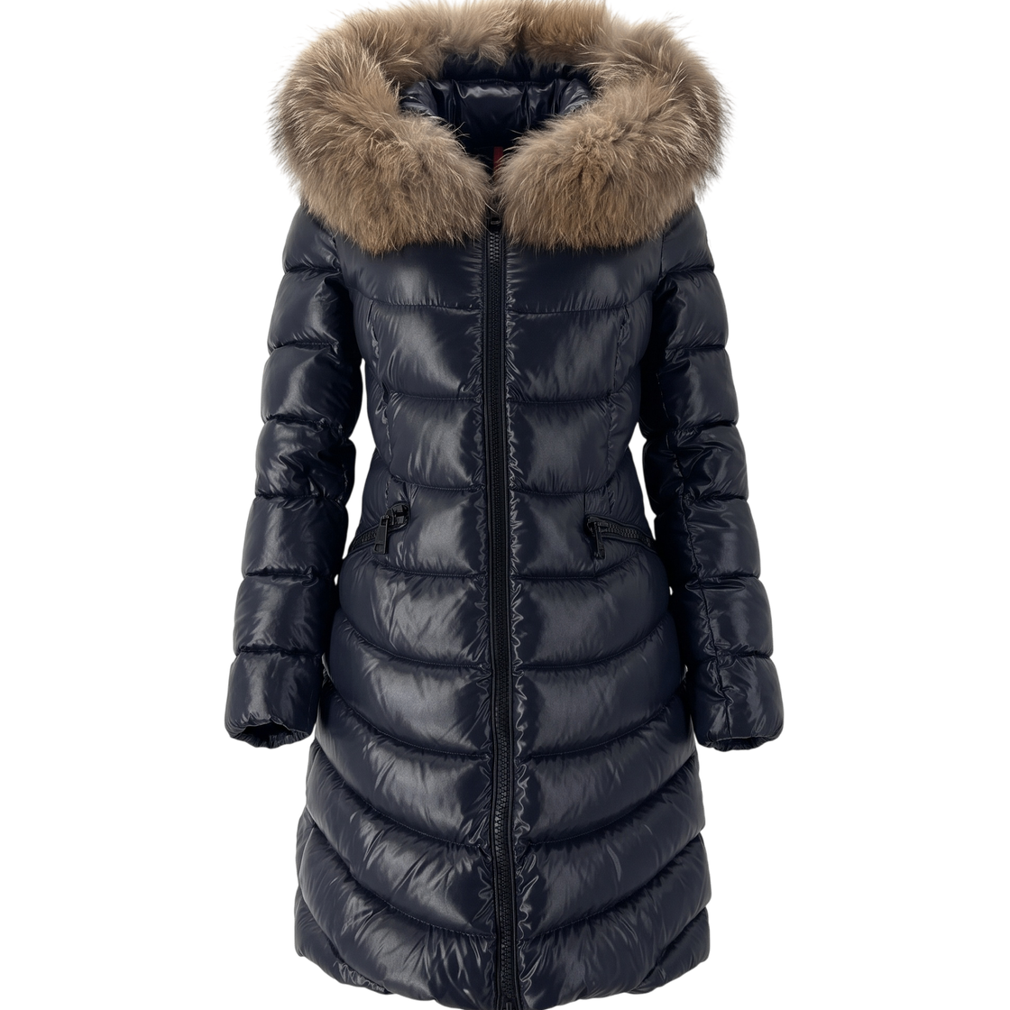 ITPJS39957UT Moncler Apia Fox Fur Long Down Jacket