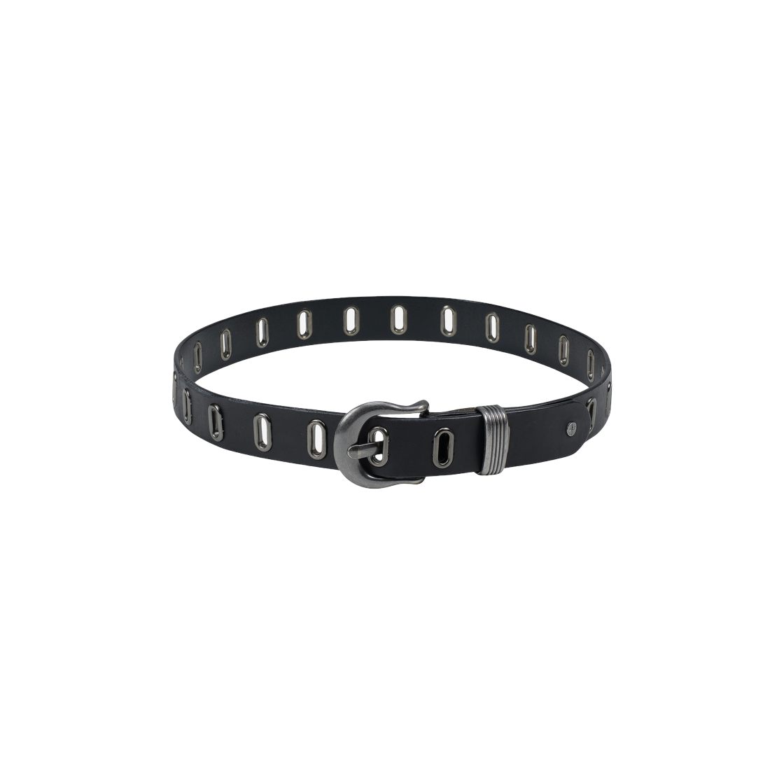 VUC63LBT007BKQQ Vacant Archive Luca Rail Eyelet Belt Black