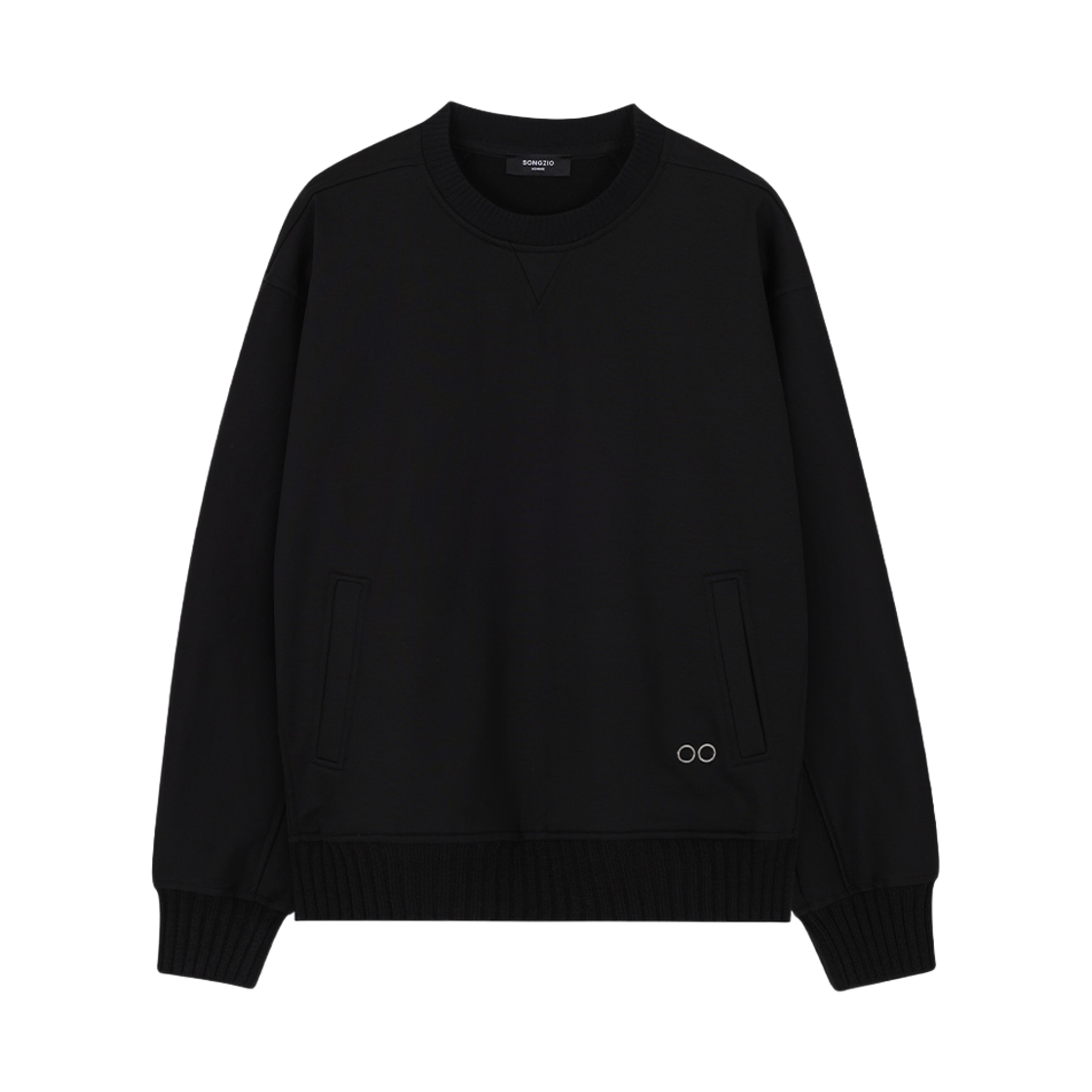 송지오 옴므 페인티드 크로스립 스웻셔츠 블랙(SONGZIO HOMME Painted Crossrib Sweatshirt Black)