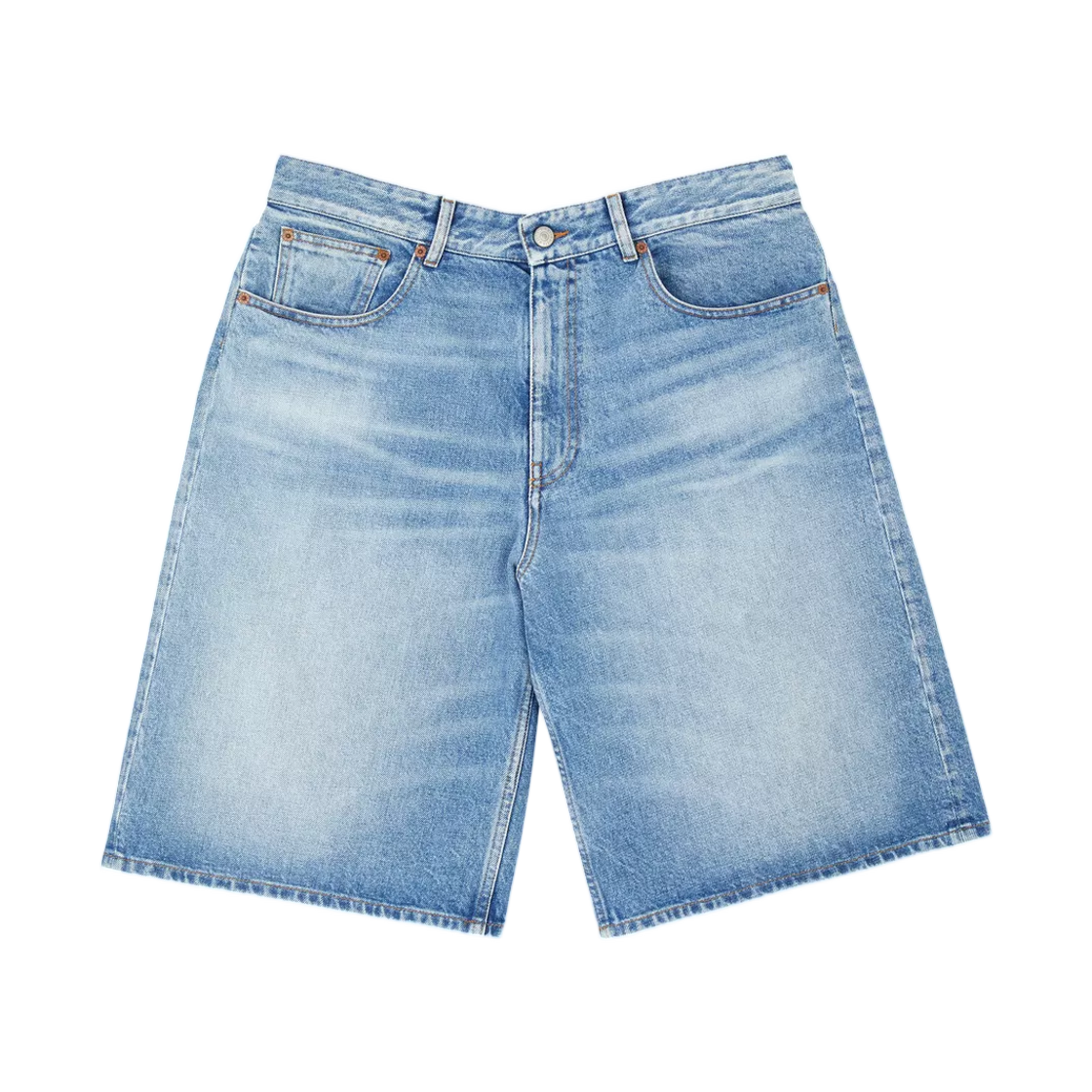 S52MU0141M30058963 (W) MM6 Maison Margiela Denim Bermuda Shorts Blue