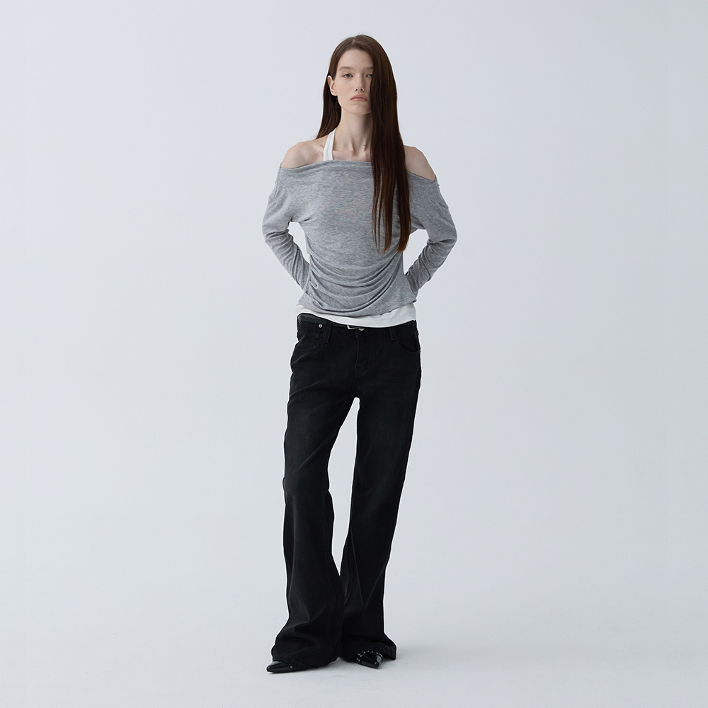 아크무어 렉서블 블랙 부츠컷 블랙(ARCMOOR Flexible Black Bootcut Pants Black) - 5