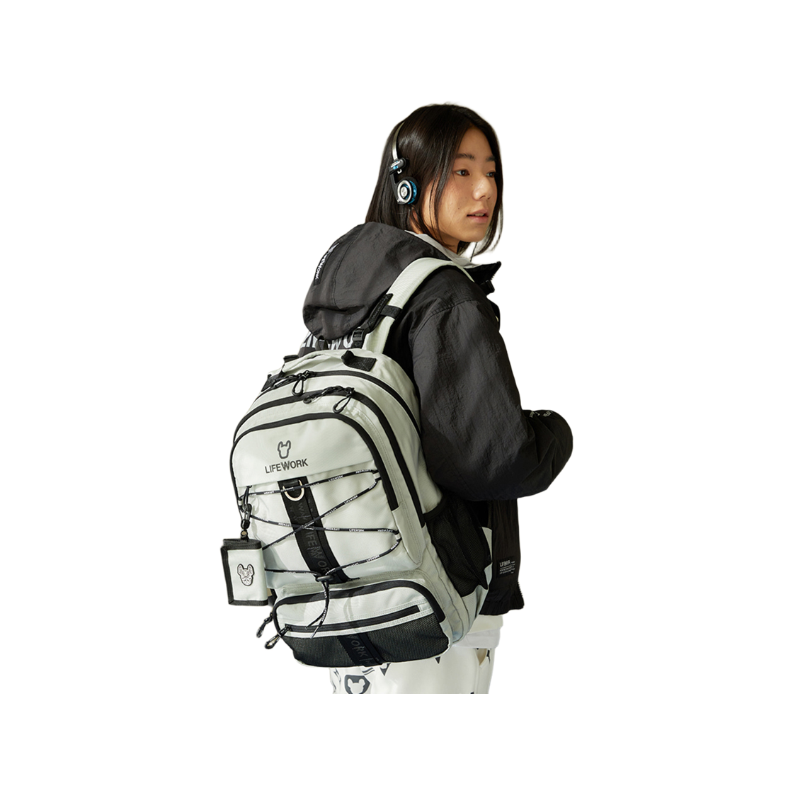 라이프워크 메쉬포켓 스트링 백팩_LW235BG002(Lifework Mesh Pocket String Backpack_LW235BG002) - 2
