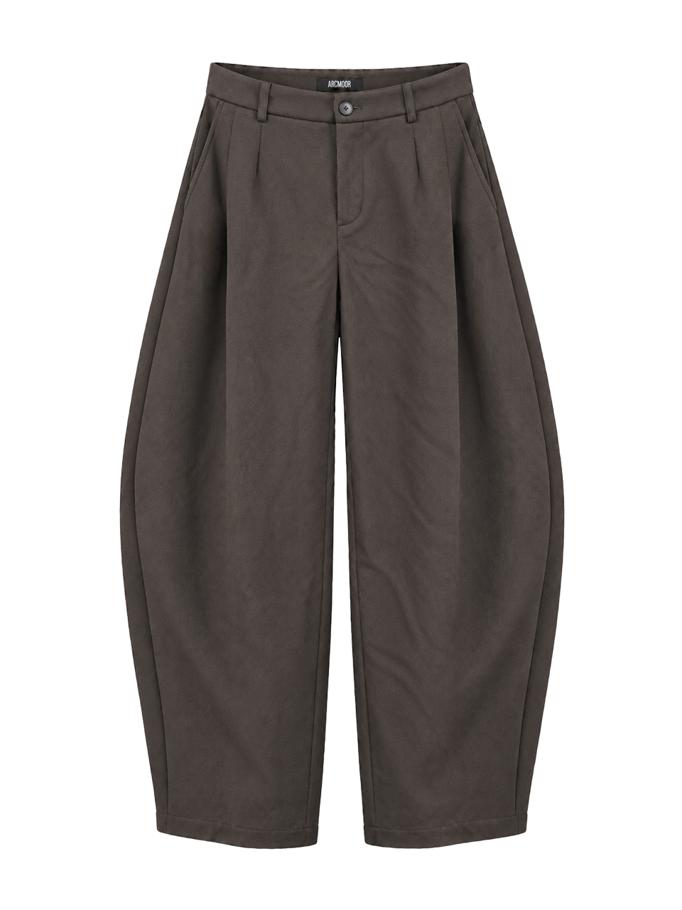 A26FW5003BR ARCMOOR Balloon Silhouette Pintuck Pants Brown