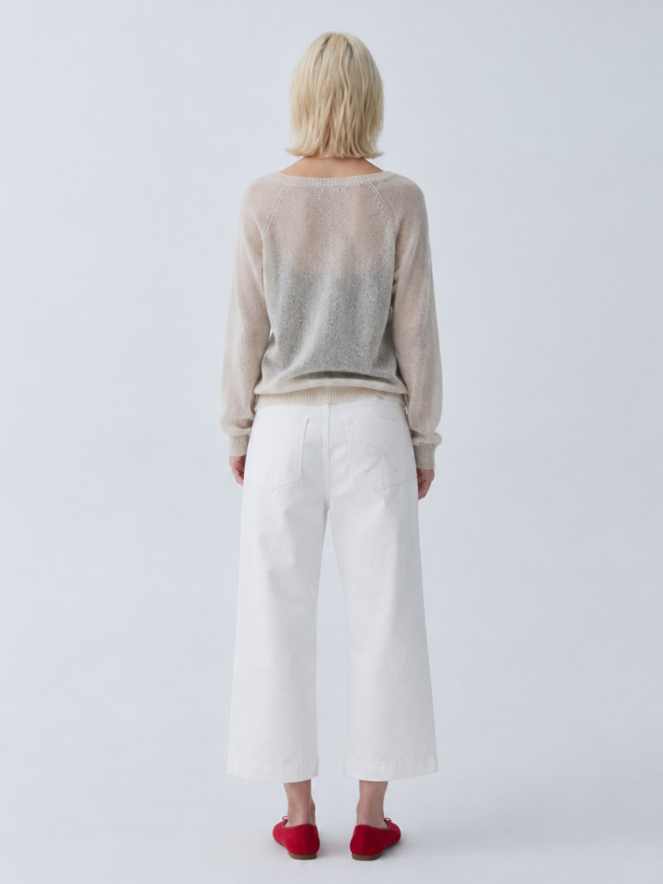 아크무어 로우 컷 힙 팬츠 화이트(ARCMOOR Low-Cut Hip Pants White) - 3