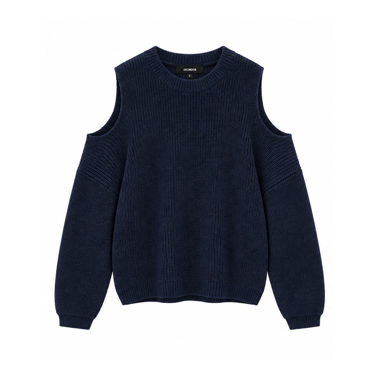 A26FW3006NV ARCMOOR Slit Shoulder Knit Navy