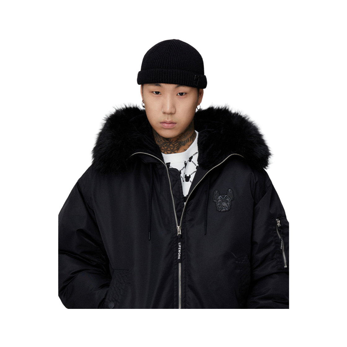 라이프워크 라독 와치캡 비니_LW224CP815(Lifework Radog Watch Cap Beanie_LW224CP815) - 2