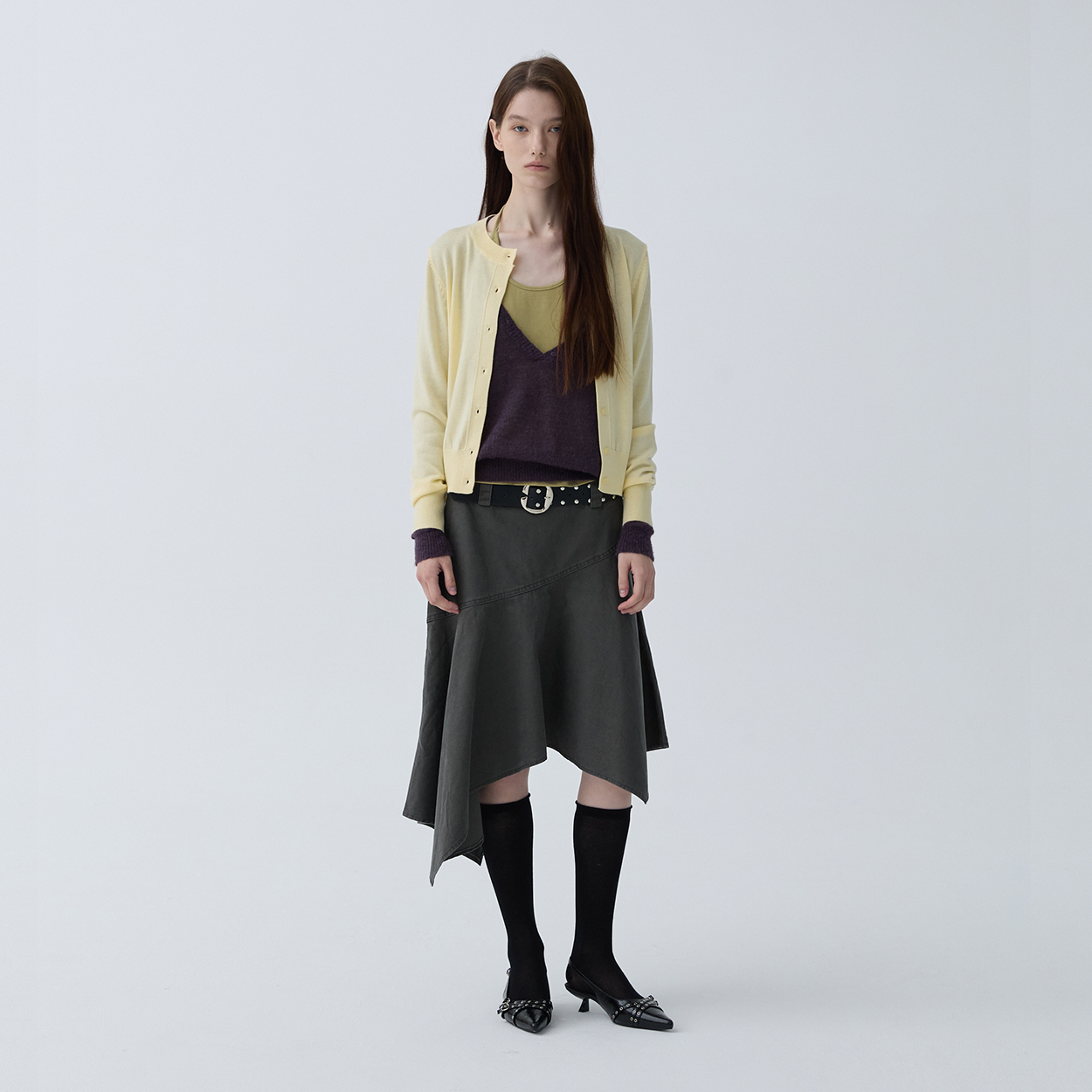 아크무어 프리즘 텐션 가디건 옐로우(ARCMOOR Prism Tension Cardigan Yellow) - 2
