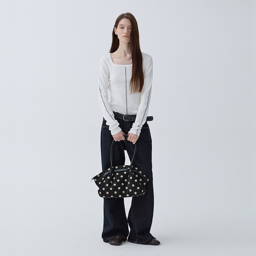 아크무어 도트 볼륨 토트백 블랙(ARCMOOR Dot Volume Tote Bag Black) - 2