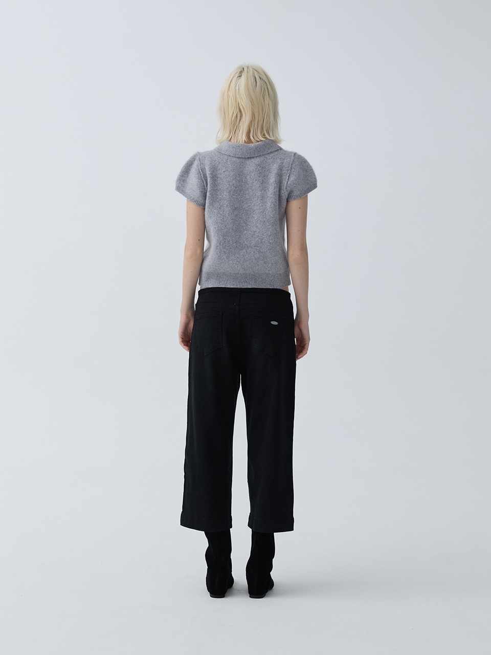 아크무어 코지 카라 니트 라이트 그레이(ARCMOOR Cozy Collar Knit Light Grey) - 4