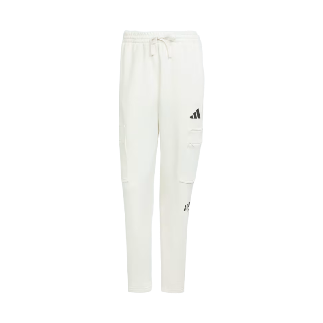 JJ3664 Adidas All SZN Fleece Graphic Loose Cargo Pants Off White Black - KR Sizing