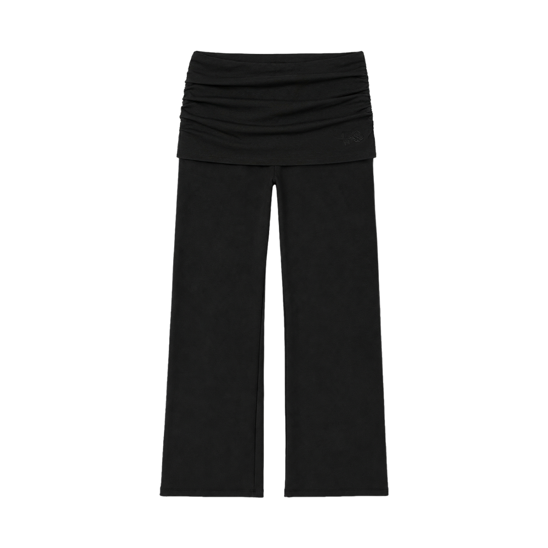 RS26WSP105BLK Rosefrantz Shirring Waistband Turn-Up Pants [Black]