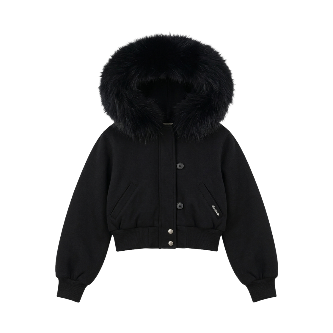 RS26WHZ101BLK Rosefrantz Fur-Trim Slim Hood Zip-Up [Black]