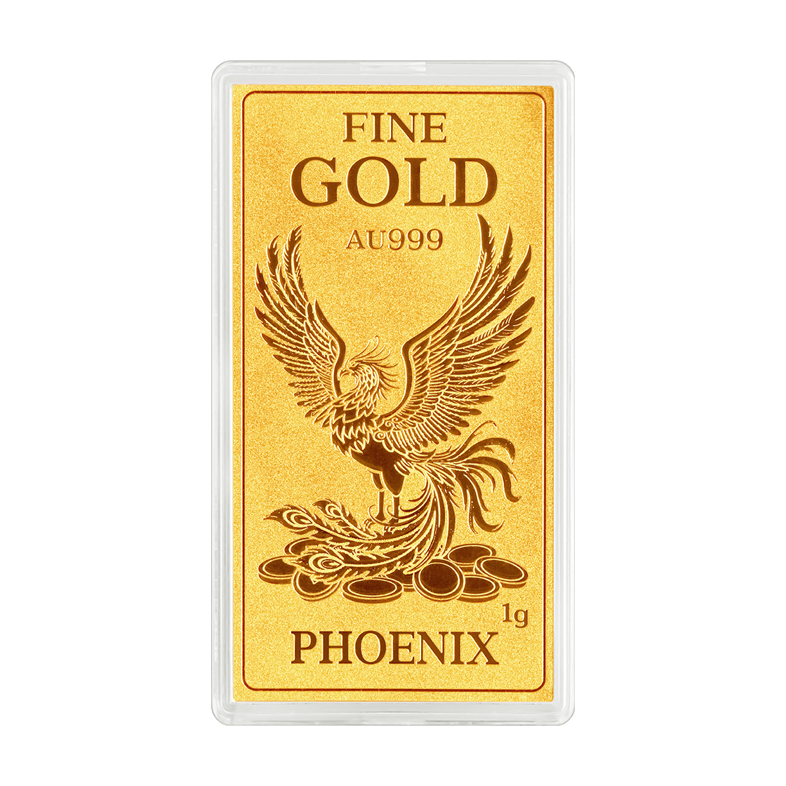 골드팡 24k 순금 봉황 골드바 1g + 프리미엄 선물 케이스(GOLDPANG 24K Phoenix Gold Bar 1g + Premium Gift Case)