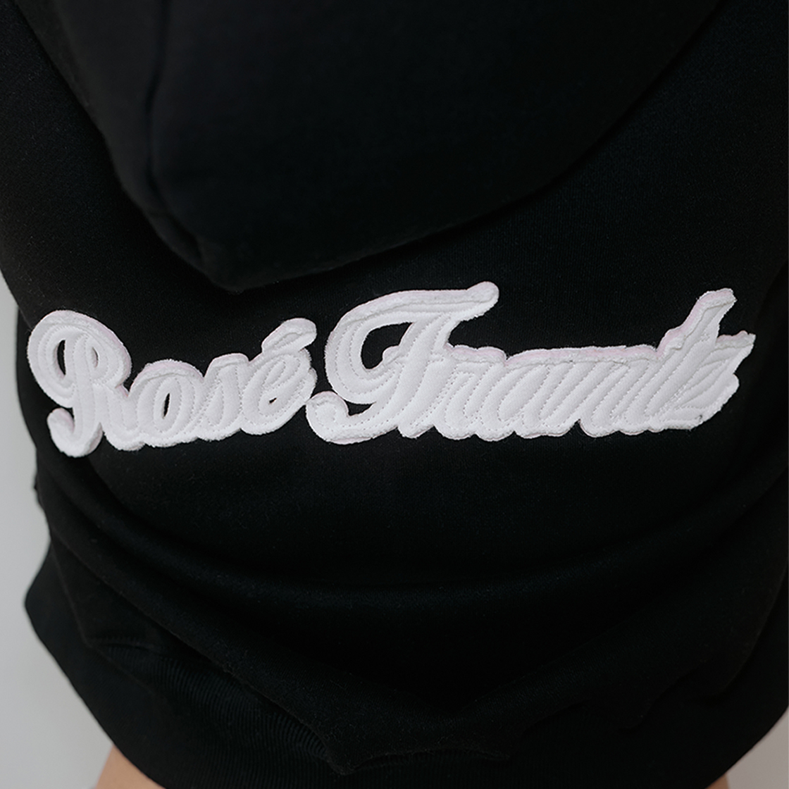 로제프란츠 바시티 플리스 후드 집업 [블랙](Rosefrantz Varsity Fleece Hood Zip-Up [Black]) - 4