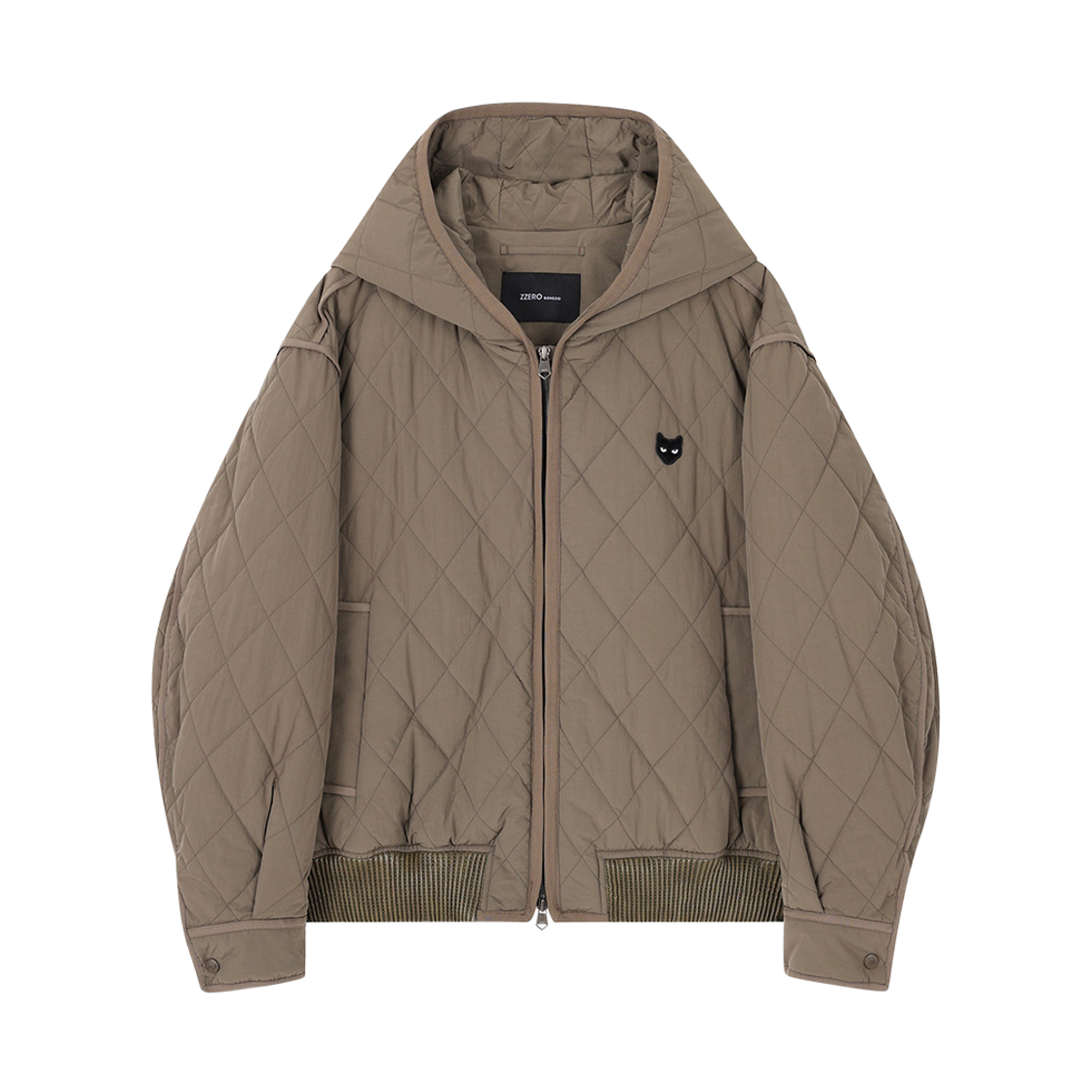 SI5JP806KK SONGZIO ZZERO Quilted Hood Jumper Khaki