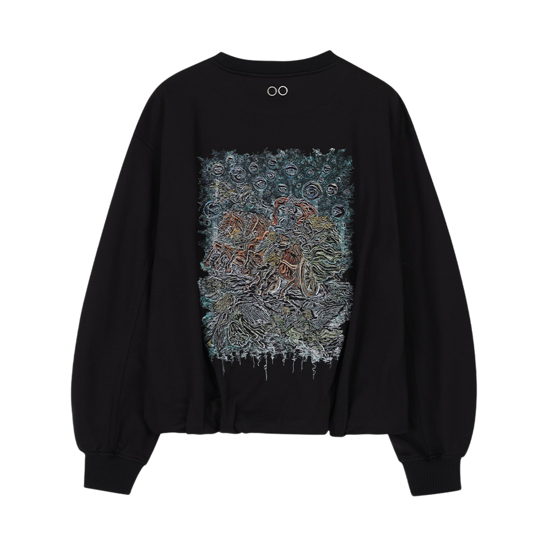 송지오 컬렉션 샤리오 엠브로이드 스웻셔츠 블랙(SONGZIO COLLECTION Chariot Embroidered Sweatshirt Black) - 2