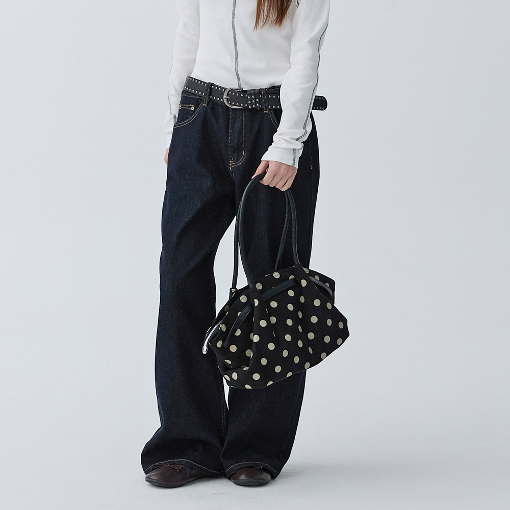 아크무어 도트 볼륨 토트백 블랙(ARCMOOR Dot Volume Tote Bag Black) - 6
