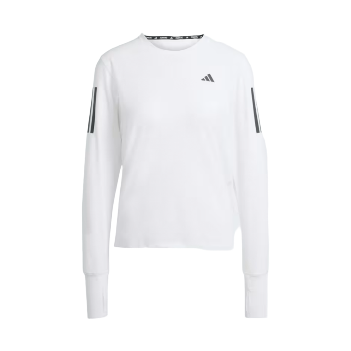 IK7437 (W) Adidas Own The Run Long Sleeve T-Shirt White - KR Sizing