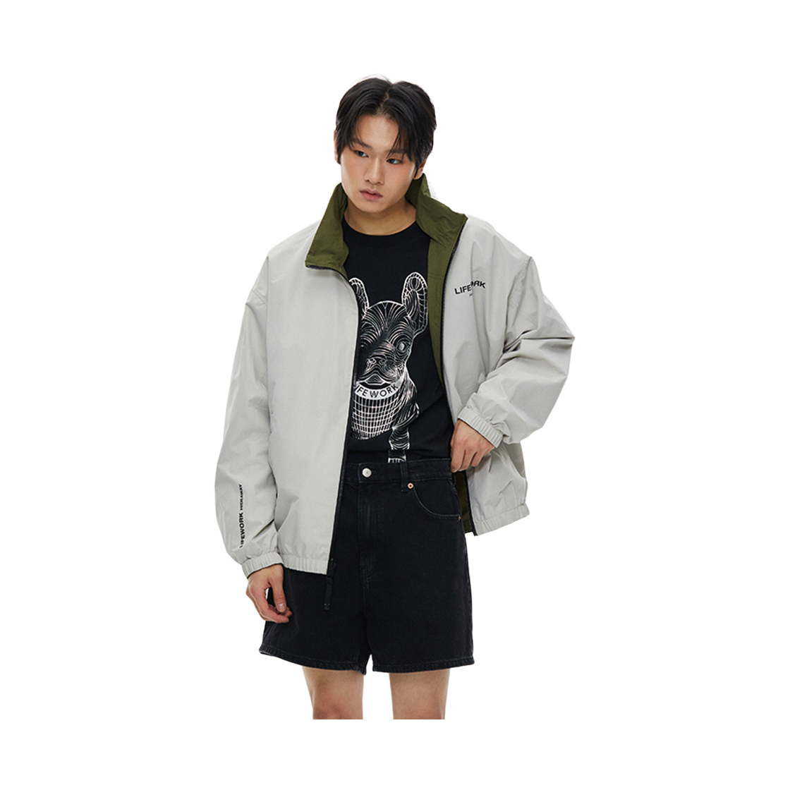 라이프워크 하이넥 후드 리버시블 자켓_LW231JP902(Lifework High-Neck Hood Reversible Jacket_LW231JP902) - 2