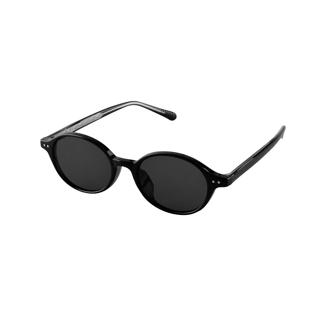 NERDS C1 2DITOR RDS Tint NERD Round Geek Chic Horn-Rim UV Protection Sun Glass C1 All Black