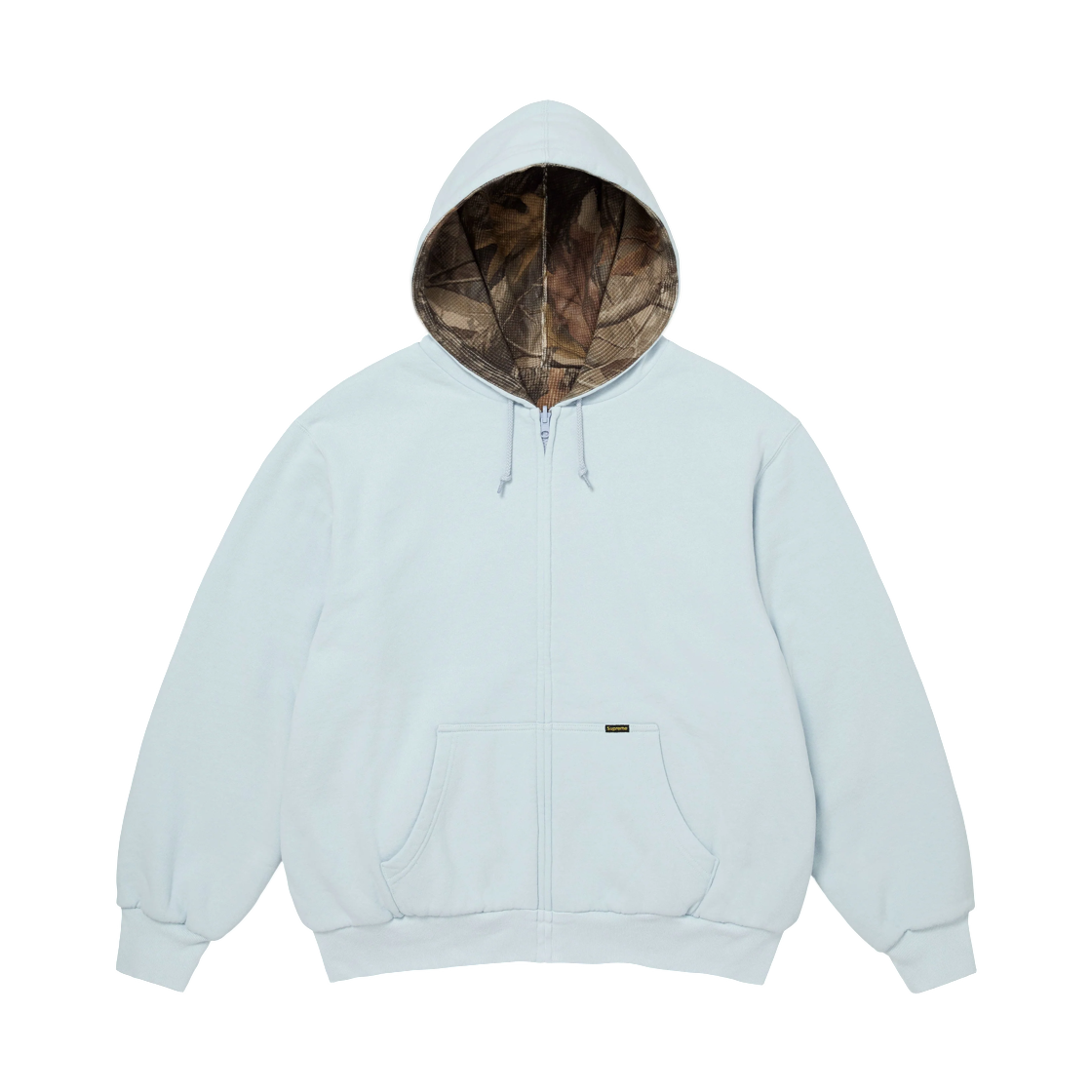 - Supreme Reversible Work Zip Up Hooded Sweatshirt Light Blue - 26FW