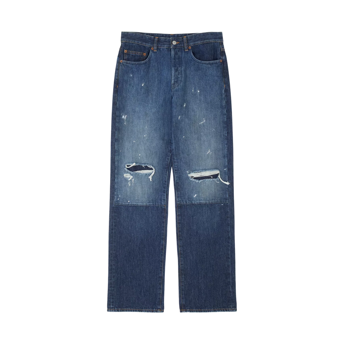 S52LA0277M30055967 (W) MM6 Maison Margiela Barrel Leg Jeans Blue