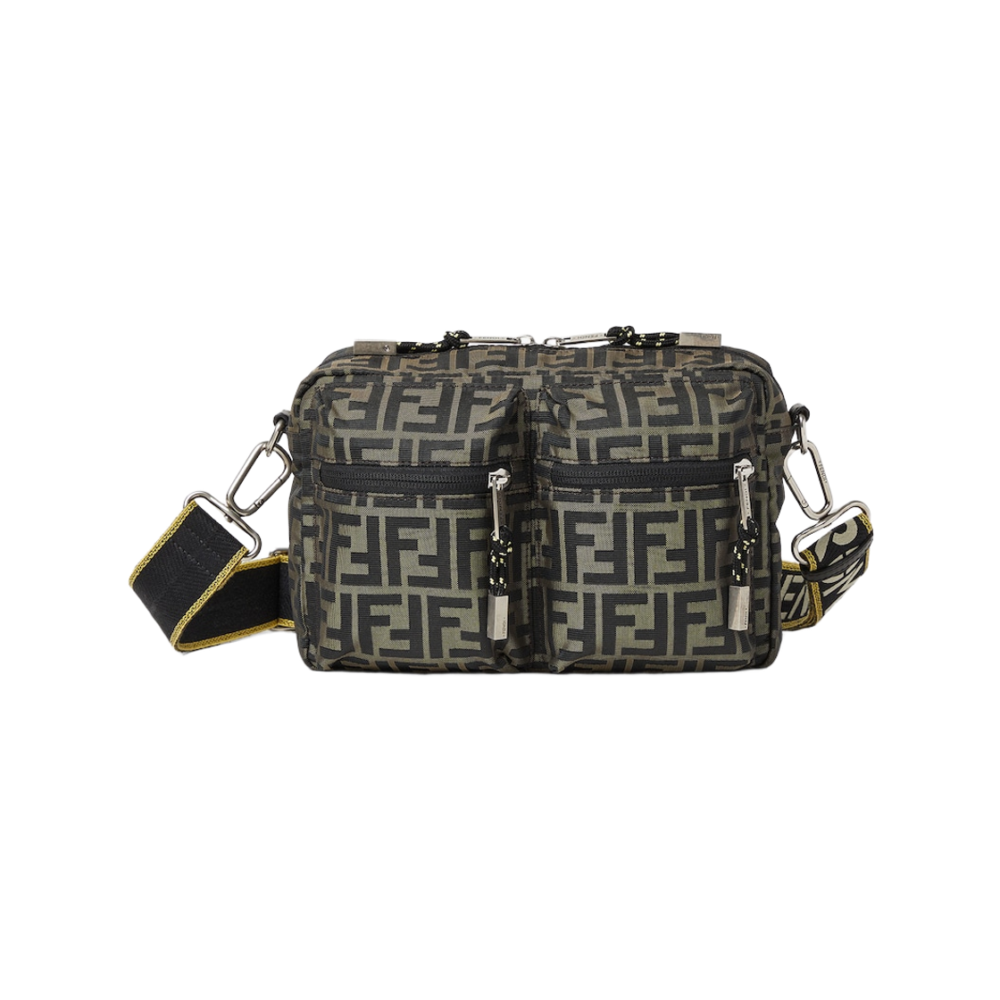 7VA695B12NF1PR4 Fendi FF Zucca Superlight Fabric Camera Case Brown
