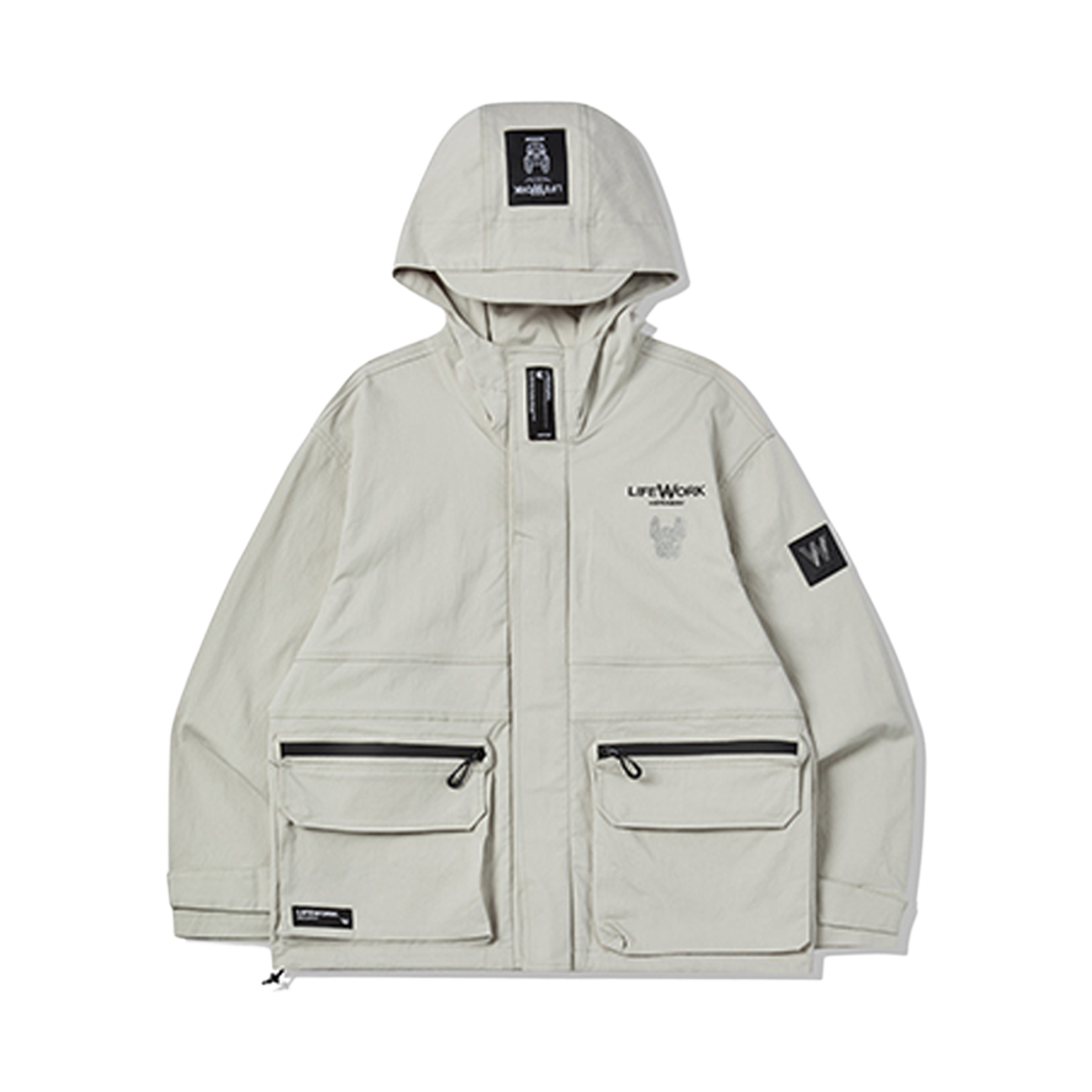 라이프워크 윈드위브 스퀘어 후드 자켓_LW241JP371(Lifework Windweave Square Hooded Jacket_LW241JP371) - 4