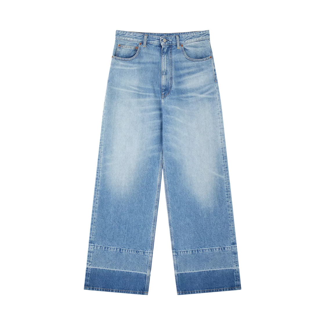 SH0LA0038M30058963 MM6 Maison Margiela Wide Leg Jeans Blue