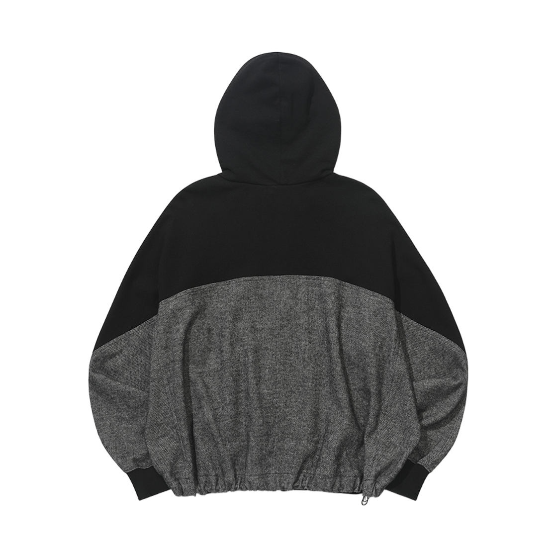 프리터 나일론 패널 스웨트 집 후디 블랙(FRITUR Nylon Panel Sweat Zip Hoodie Black) - 2