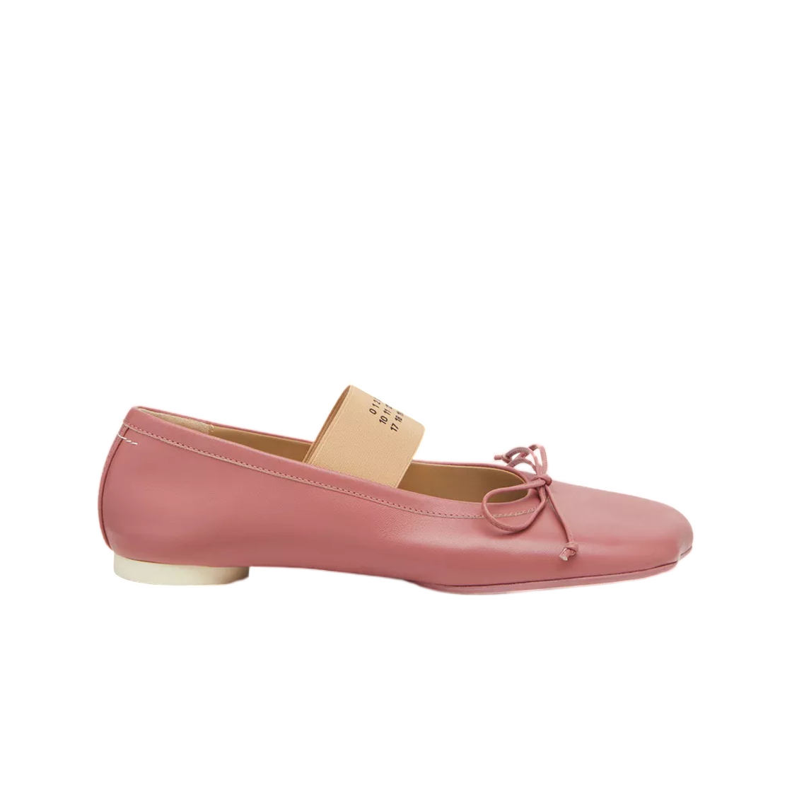 S59WZ0099P3628T2303 (W) MM6 Maison Margiela Anatomic Numeric Ballerinas Pink