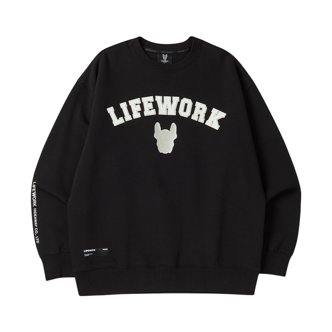 LW234MT402 Lifework Radog Leather Applique Sweatshirt_LW234MT402