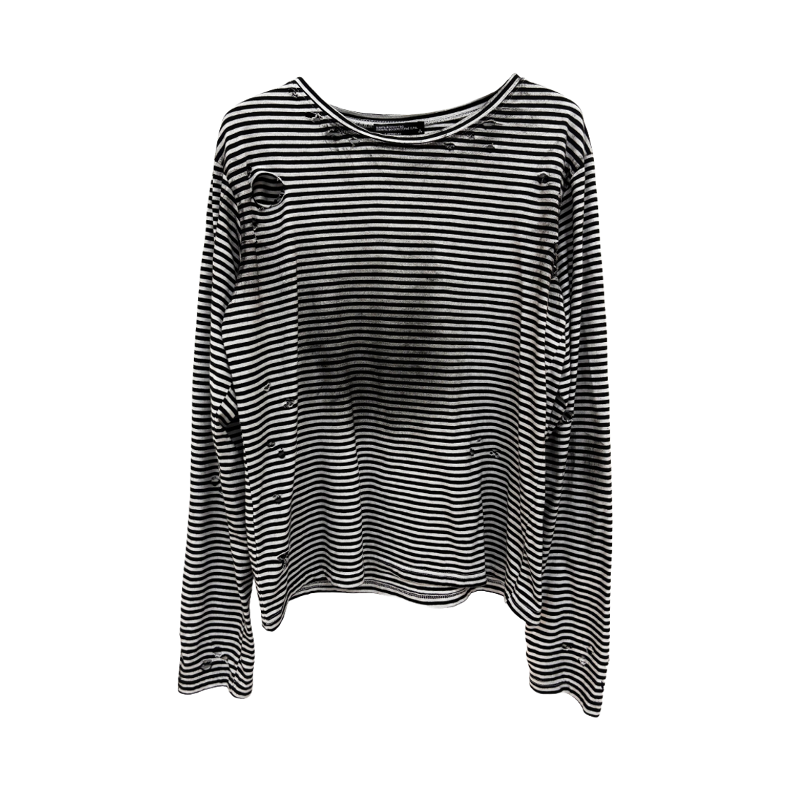 2610021 Sundayoffclub Dirty Striped Long Sleeve T-shirt