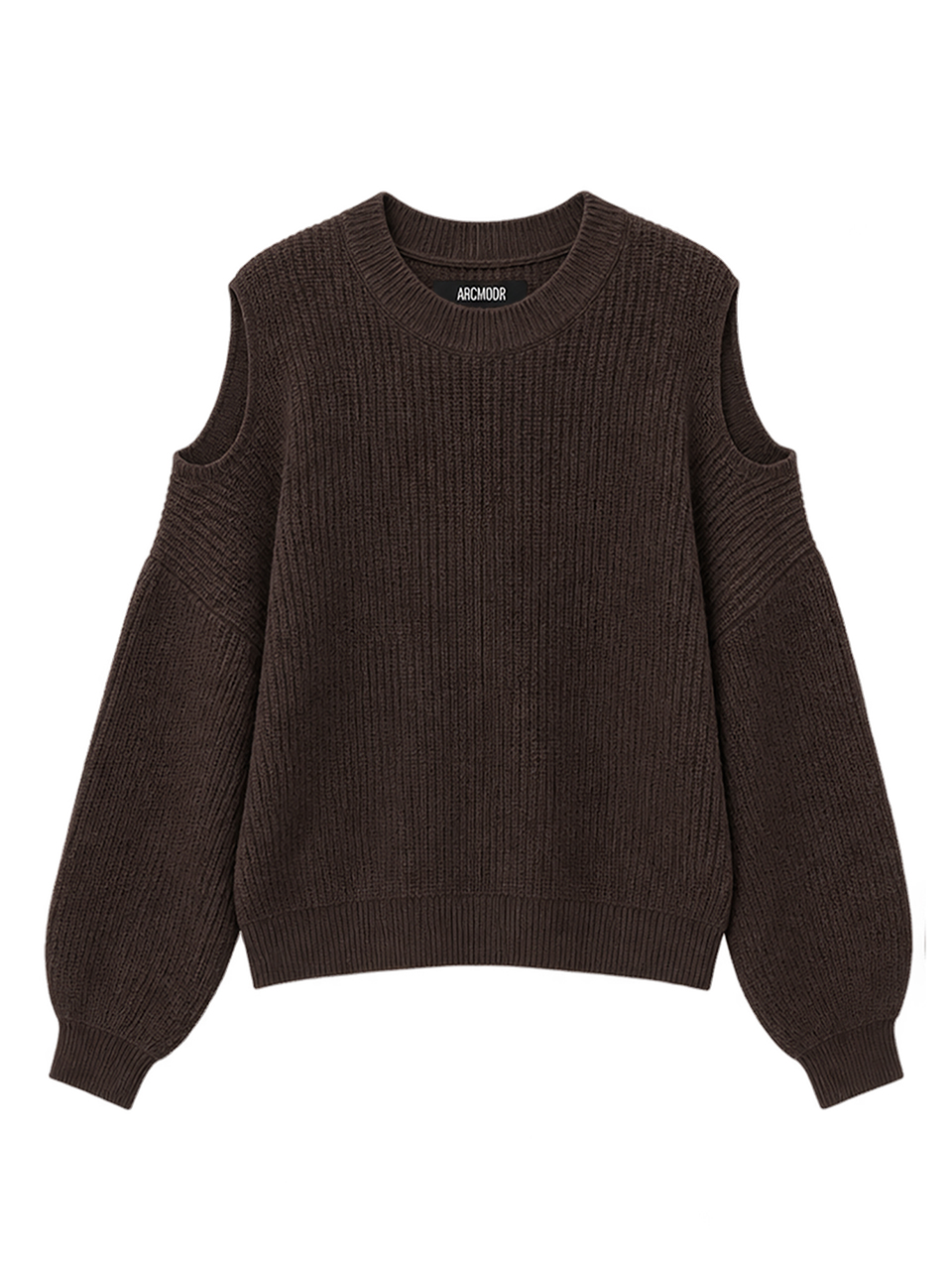 A26FW3006BR ARCMOOR Slit Shoulder Knit Brown