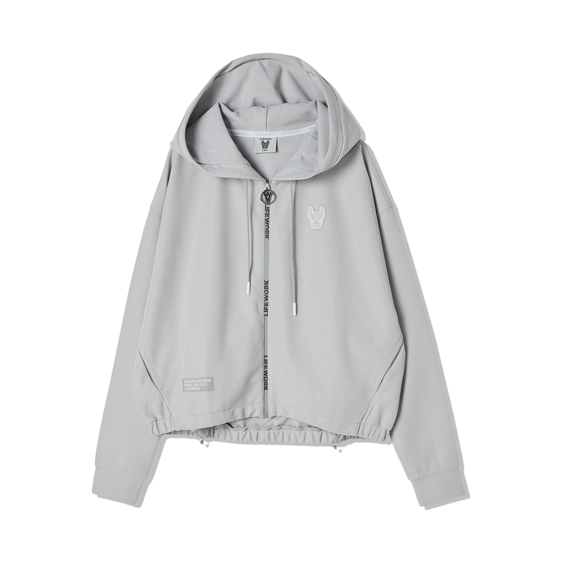 라이프워크 실리콘와펜 와플 긴팔 숏 티셔츠_LW231TL755(Lifework Silicone Patch Waffle Long Sleeve Short T-shirt_LW231TL755) - 3