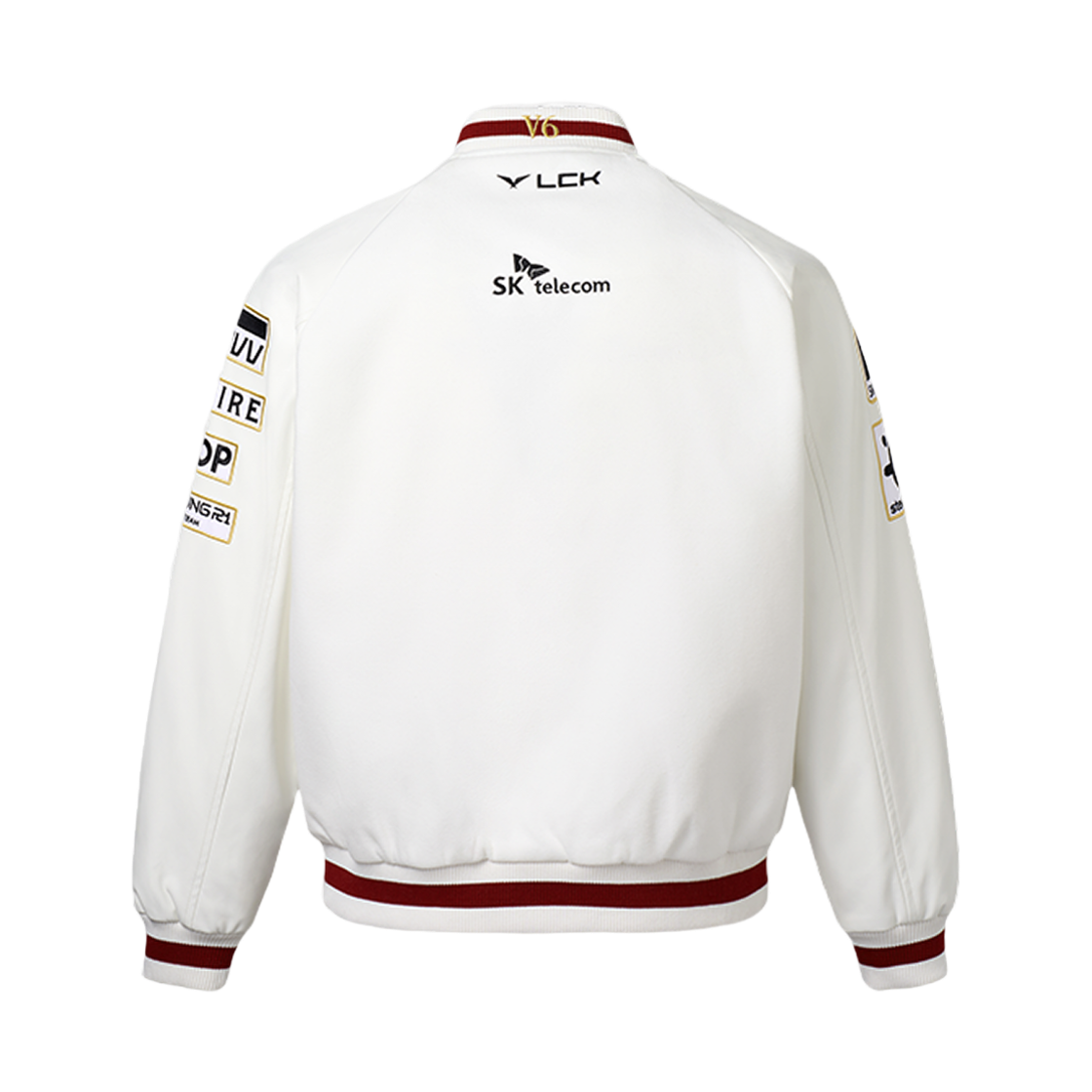 T1 2026 월즈 자켓 화이트 크림 버건디(T1 2026 Worlds Jacket White Cream Burgundy (Non Marking Ver.)) - 2