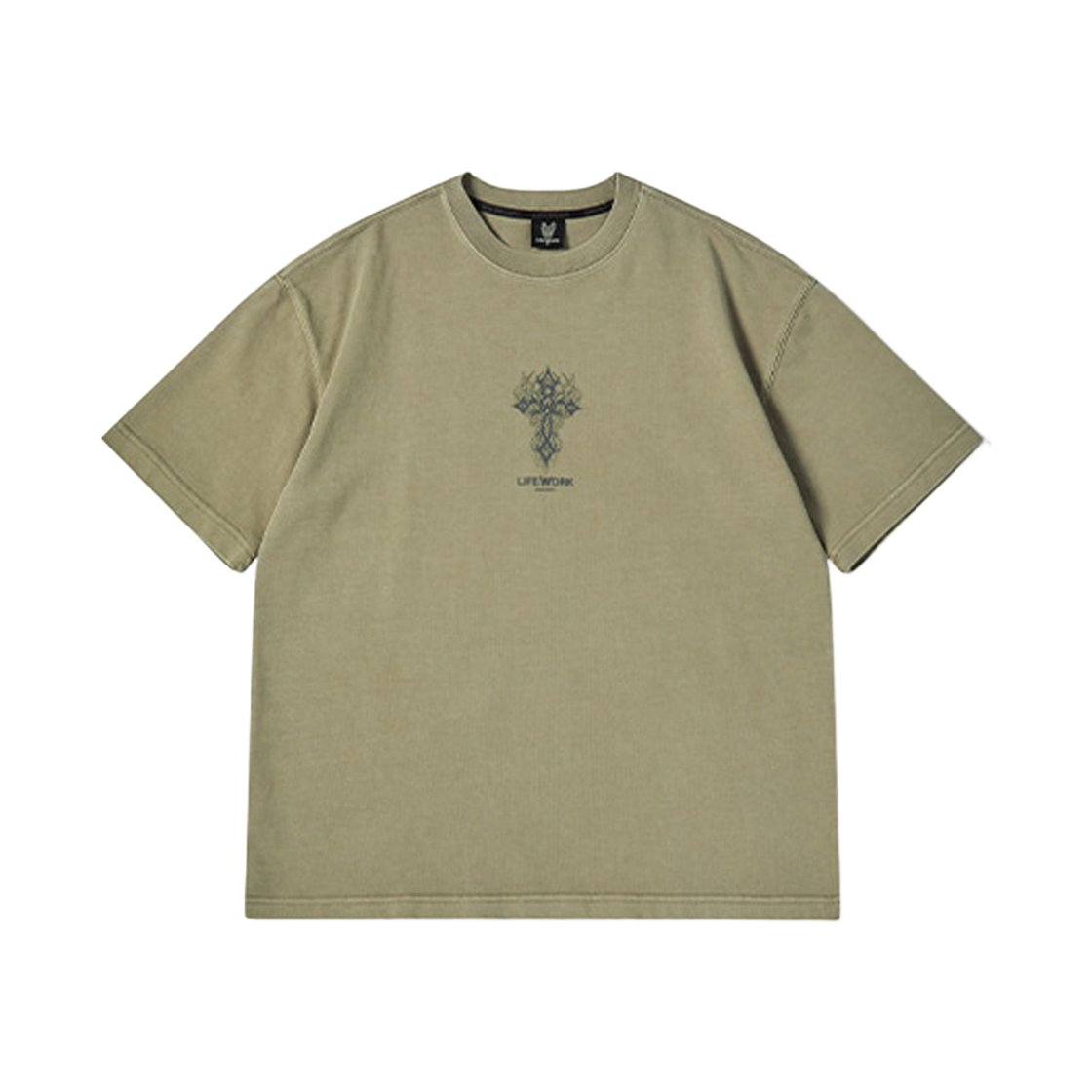 LW252TS417 Lifework Cross Print Dye Short-Sleeve T-Shirt_LW252TS417
