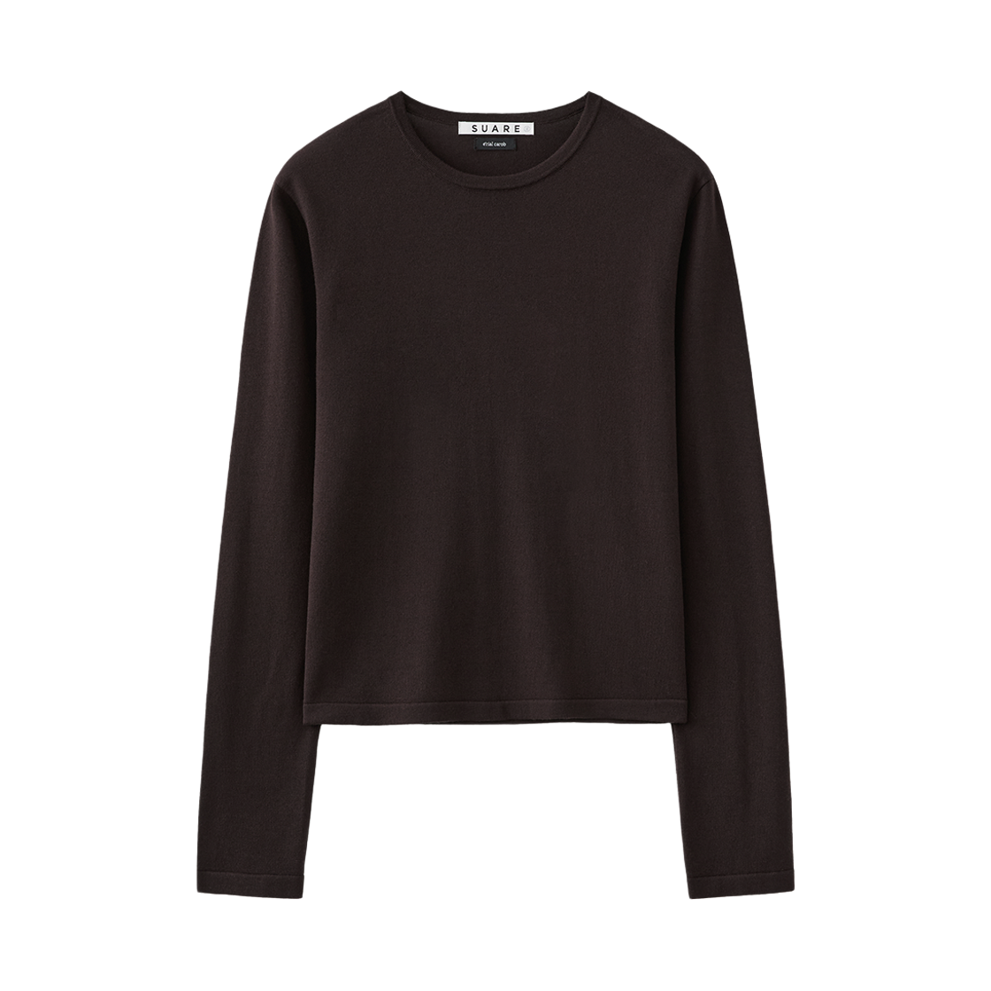 SBF3CK04WOT_copy (W) Suare Women Silky Wool Blend Round Knit Brown