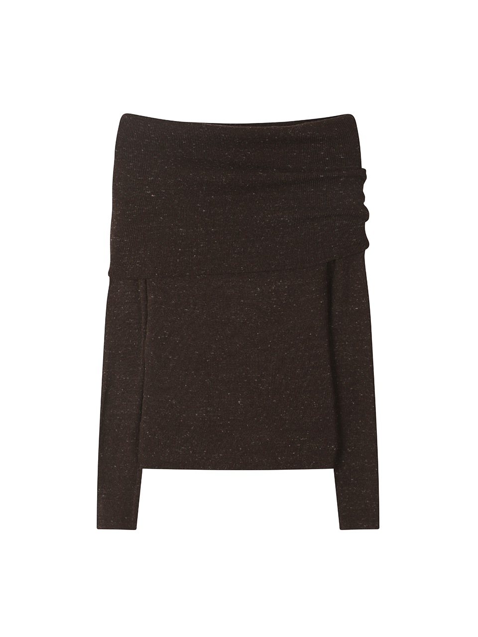 A26FW3023BR ARCMOOR Cape Off-Neck Knit Top Brown