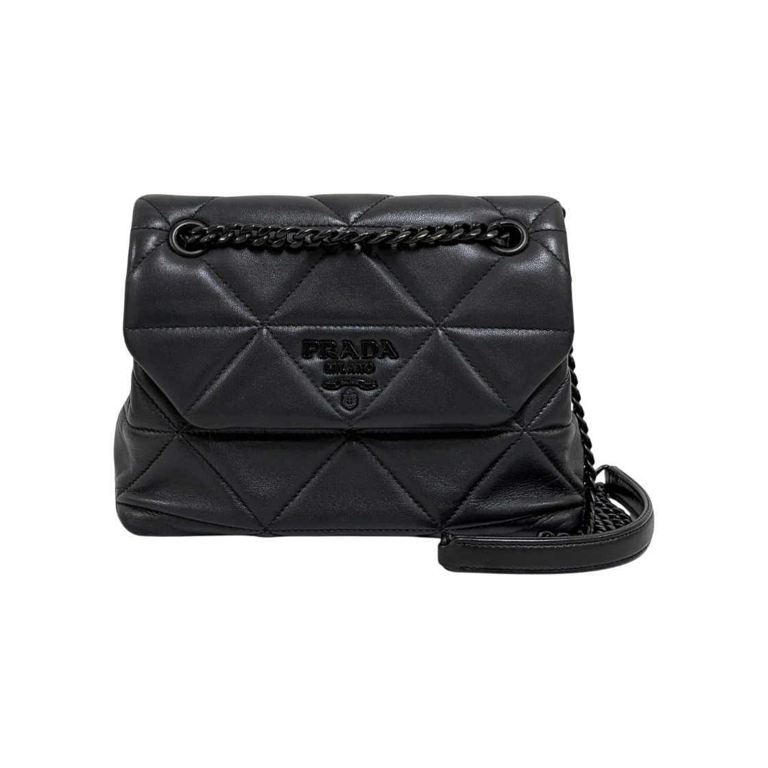 ITPA5U6PC8DD Prada Spectrum Nappa Small Chain Shoulder Bag Black