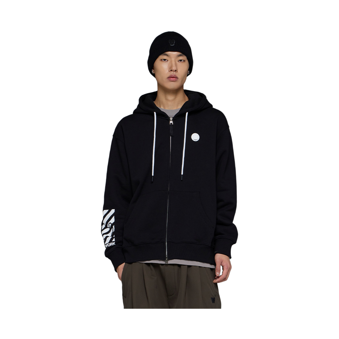 라이프워크 스트라이프 라독 프린트 후드 집업_LW254ZT401(Lifework Stripe Radog Print Hoodie Zip-up_LW254ZT401) - 2