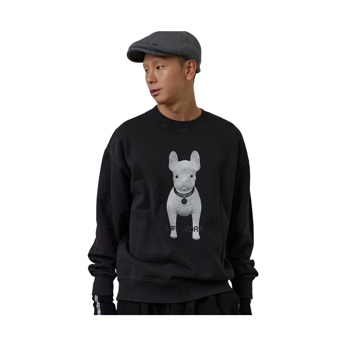 라이프워크 솔트워싱 3D라독 오버핏 맨투맨_LW243MT110(Lifework Salt Washing 3D Radok Oversized Sweatshirt_LW243MT110) - 2