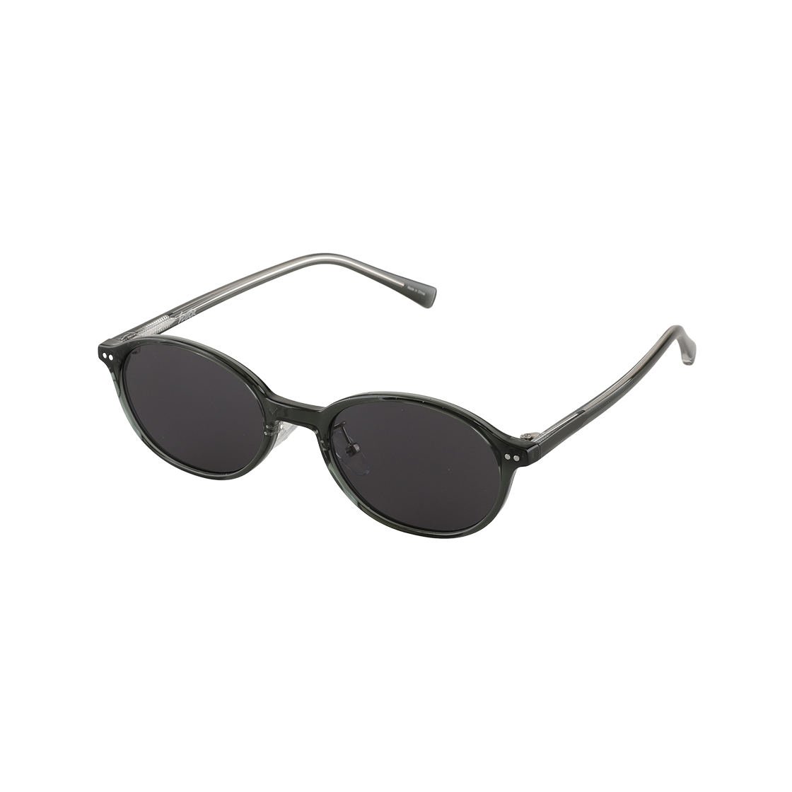 GEEKS C3 2DITOR EKS Round Geek-Chic Horn-Rimmed UV-Blocking Sun Glass C3 Khaki