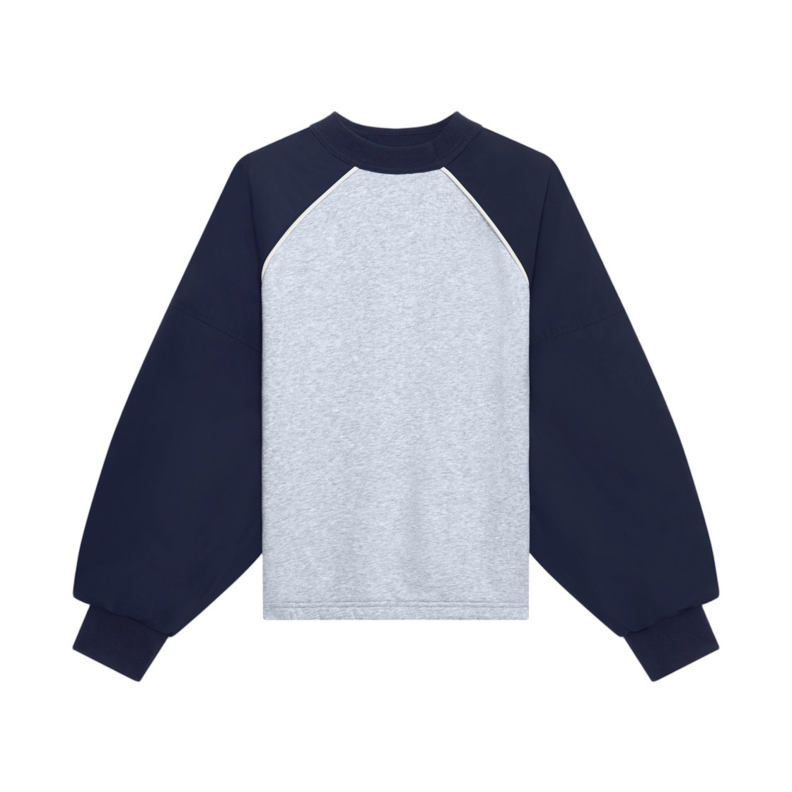 1WG31546023 (W) On Running Oversized Crewneck Inkwell Alloy Heather