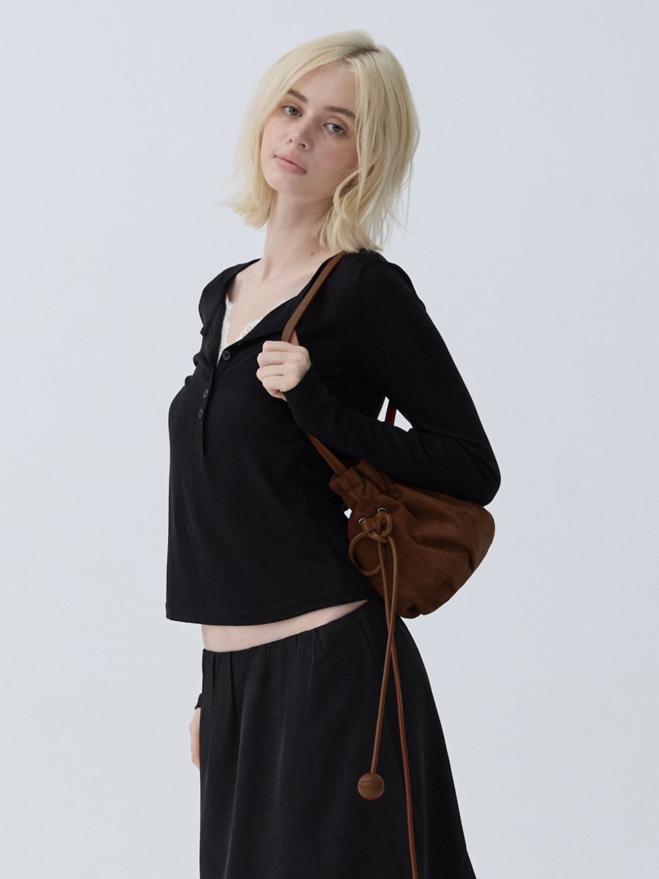 아크무어 미니 드로우 백 브라운(ARCMOOR MINI Draw Bag Brown) - 2