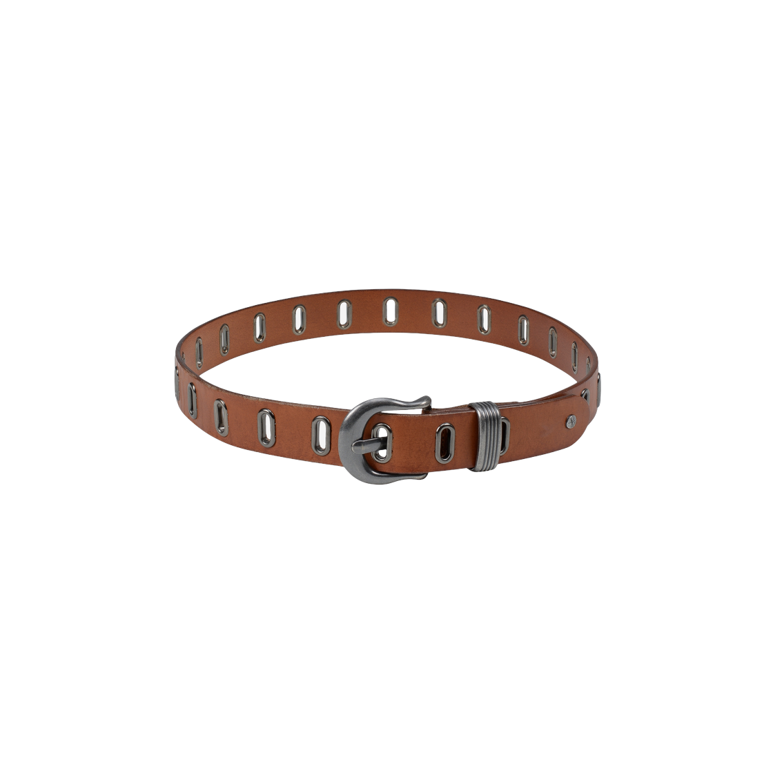 베이컨트 아카이브 루카 레일 아이렛 벨트 브라운(Vacant Archive Luca Rail Eyelet Belt Brown)