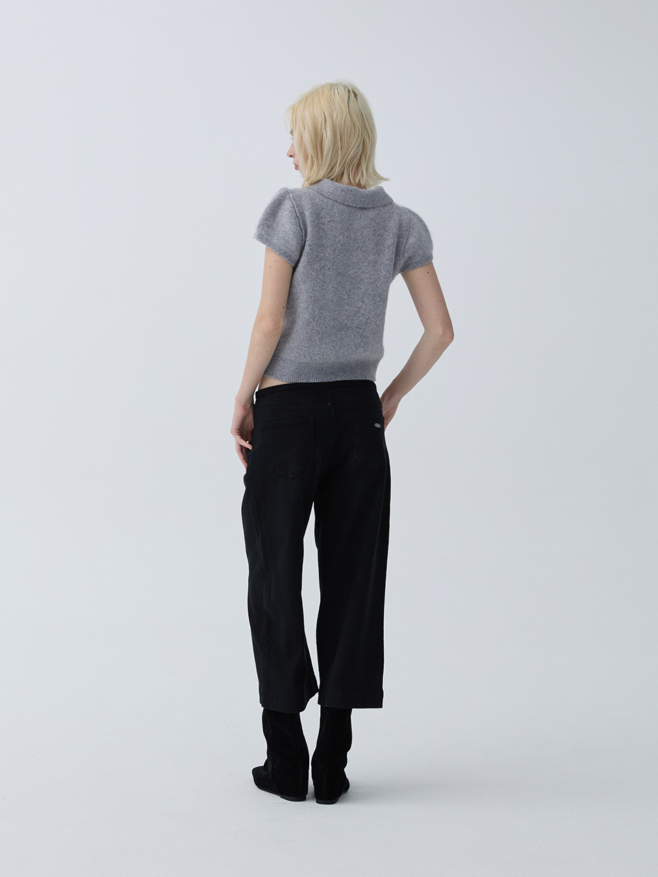 아크무어 코지 카라 니트 라이트 그레이(ARCMOOR Cozy Collar Knit Light Grey) - 5