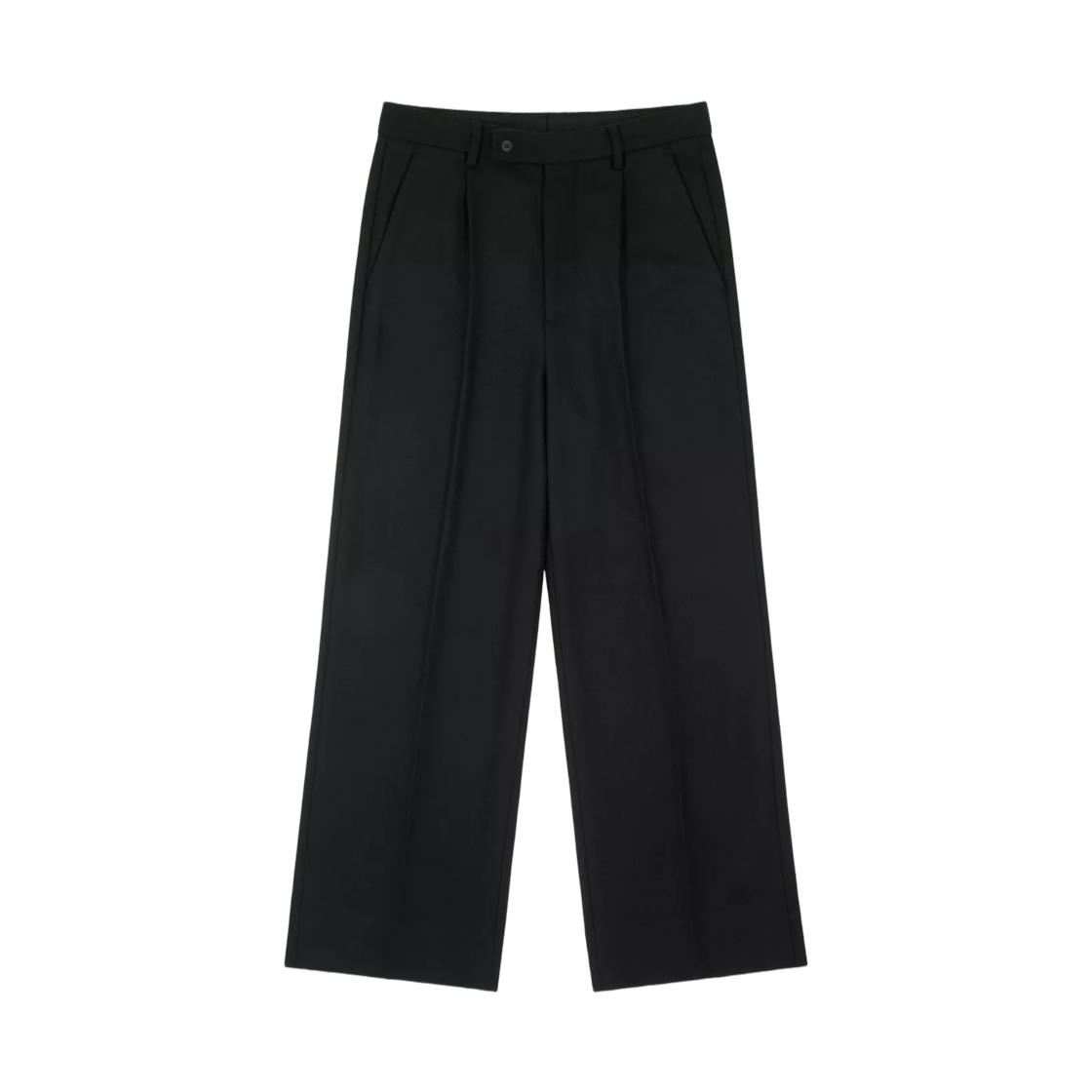 SH0KA0067M36003900 MM6 Maison Margiela Soft Flannel Pleated Trousers Black