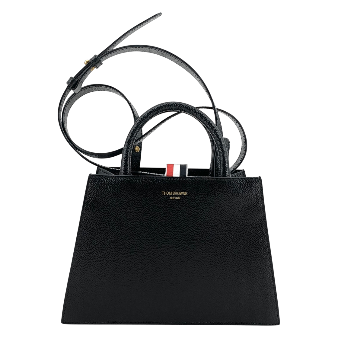 ITUET895GHSH Thom Browne Pebble Grain Trapeze Mini Top Handle Bag