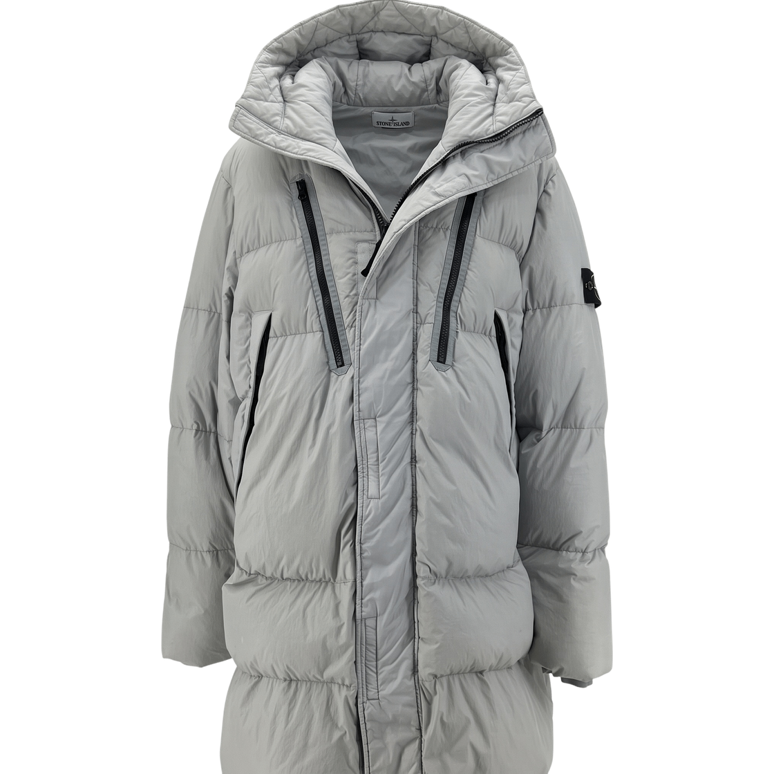 ITBD8GGPT2QW Stone Island Crinkle-Lined Long Puffer Jacket